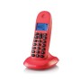 Telefono motorola c1001lb wireless inalambrico rojo