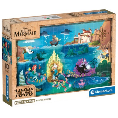 Puzzle Mapa La Sirenita Disney 1000pzs