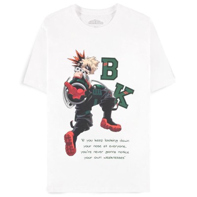 Camiseta White Bakugo Quote My Hero Academia