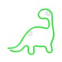 Lampara forever neon led dinosaur green