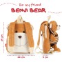 Mochila reversible + peluche Oso Benji 25cm