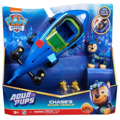 Blister 2 figuras Chase Vehiculos Aqua Pups Patrulla Canina Paw Patrol