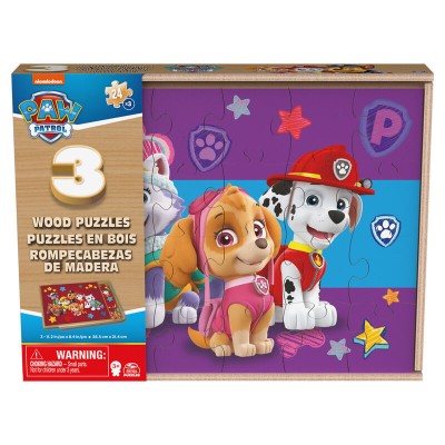 Puzzle Patrulla Canina Paw Patrol 3x24pzs madera