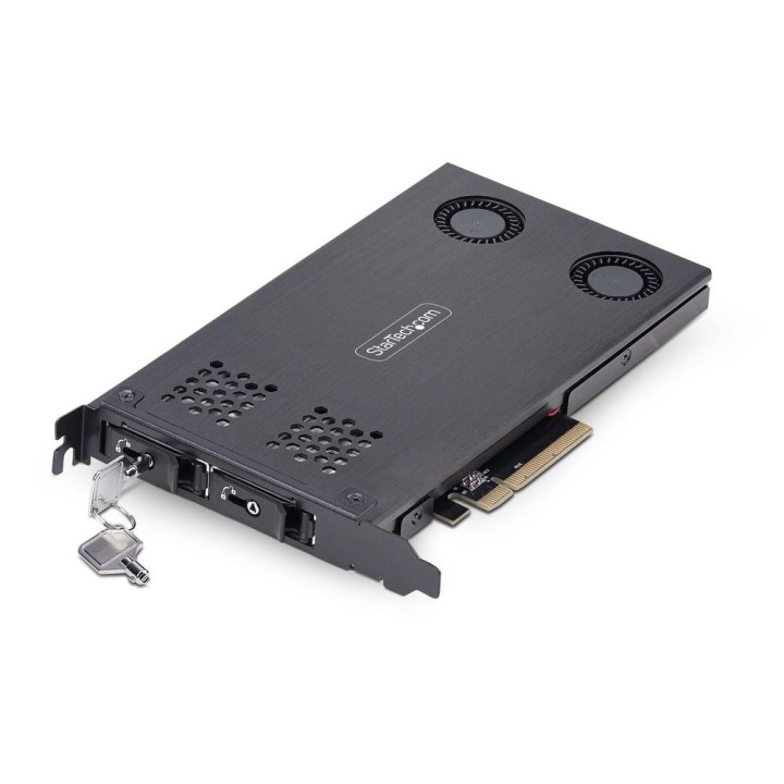 Tarjeta rack movil startech 2 bahias ssd