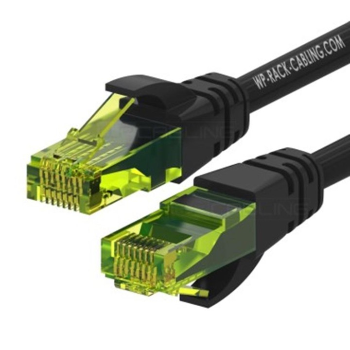 Cable de red wp latiguillo rj45 u - utp cat.6a 0.2m negro