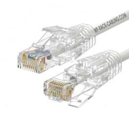 Cable de red slim wp latiguillo rj45 u - utp cat.6a 0.2m blanco