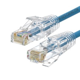 Cable de red slim wp latiguillo rj45 u - utp cat.6a 0.5m azul