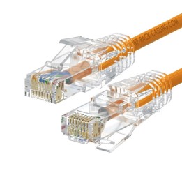 Cable de red slim wp latiguillo rj45 u - utp cat.6a 0.5m naranja