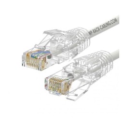 Cable de red slim wp latiguillo rj45 u - utp cat.6a 0.5m blanco