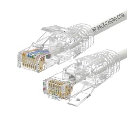 Cable de red slim wp latiguillo rj45 u - utp cat.6a 3m blanco