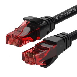 Cable de red wp latiguillo rj45 u - utp cat.6 1m negro