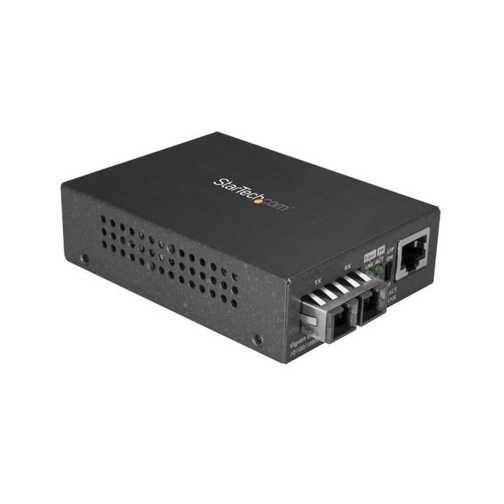 Conversor de medios gigabit ethernet a fibra startech sc monomodo para redes