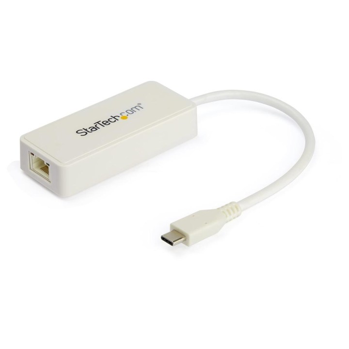 Adaptador usb tipo c a rj45 + usb tipo a startech macho - hembra - blanco