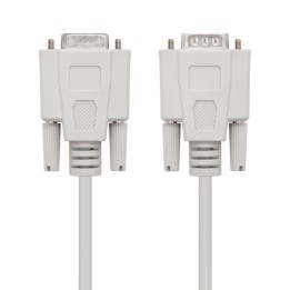 Cable rs232 db9 nanocable 1.8m - macho - hembra - beige