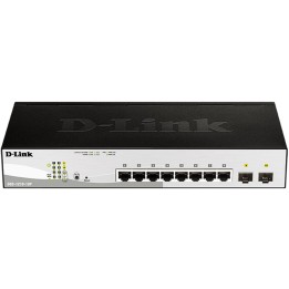 Switch d - link 8 puertos 10 - 100 - 1000 poe gestionable +2 ptos sfp layer2 smartiii