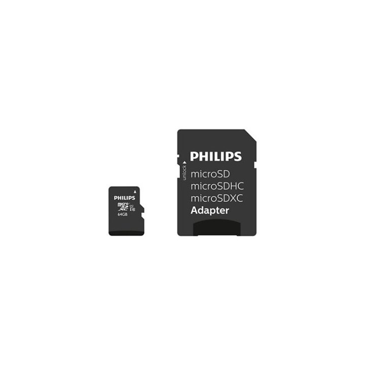 Tarjeta memoria micro sdxc philips 64gb