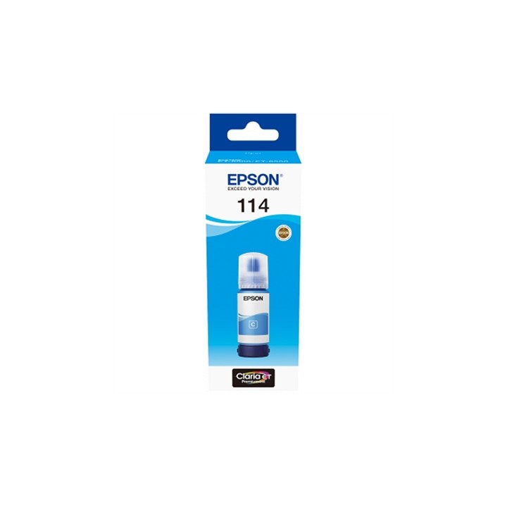 Botella tinta epson ecotank 114 cyan