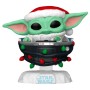 Figura POP Star Wars Grogu with Santa Hat in Pram