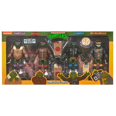 Set 4 figuras Punk Turtles  Cartoon Tortugas Ninja 18cm