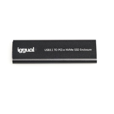 iggual Caja externa USB-C 3.1 SSD M.2 NVMe y SATA