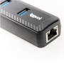 iggual Hub tipo A x 3 puertos USB 3.1+RJ45 CARBON