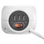 Ewent EW3939 REGLETA CUBO 3 TOMAS/3 USB BLANCO