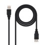 Nanocable Cable USB 2.0 Tipo-A M/H P Negro 1m