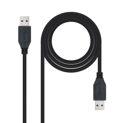 Nanocable Cable USB 3.0, tipo A/M-A/M, Negro, 1m