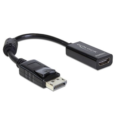 Delock Adaptador Displayport M a HDMI H Negro