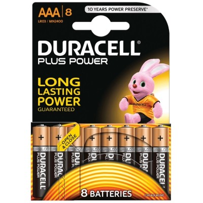 Duracell Plus Power Pila Alcalina AAA LR03 Pack 8