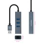 Nanocable Conversor USB 3.0 Ethernet + 3xUSB 3.0