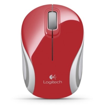 Logitech Ratón Mini M187 Inalámbrico Rojo