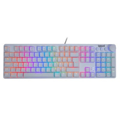 iggual Teclado gaming mecánico PEARL RGB blanco