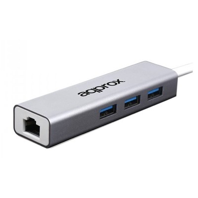 approx APPC07GHUB Adaptador USB 3.0 Gigabit + HUB