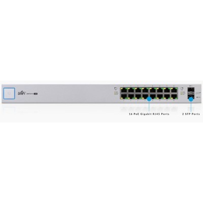 Ubiquiti UniFi Switch US-16-150W 16xGB 2xSFP