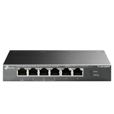 TP-Link TL-SG1006PP Switch 6xGB (3xPoE+ 1xPoE++)