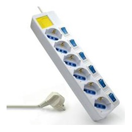 Regleta ewent 6 tomas con encendido