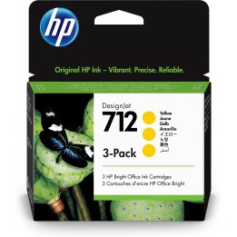 Pack 3 cartuchos hp 712 designjet
