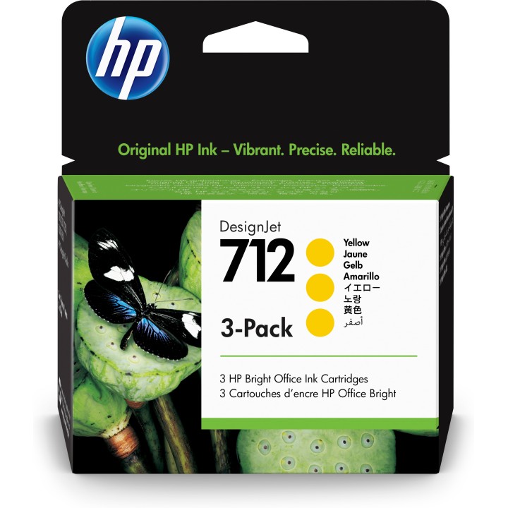 Pack 3 cartuchos hp 712 designjet