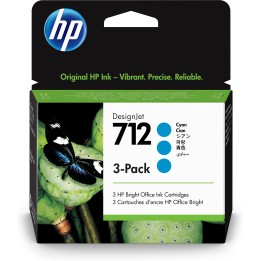 Pack 3 cartuchos hp 712 designjet