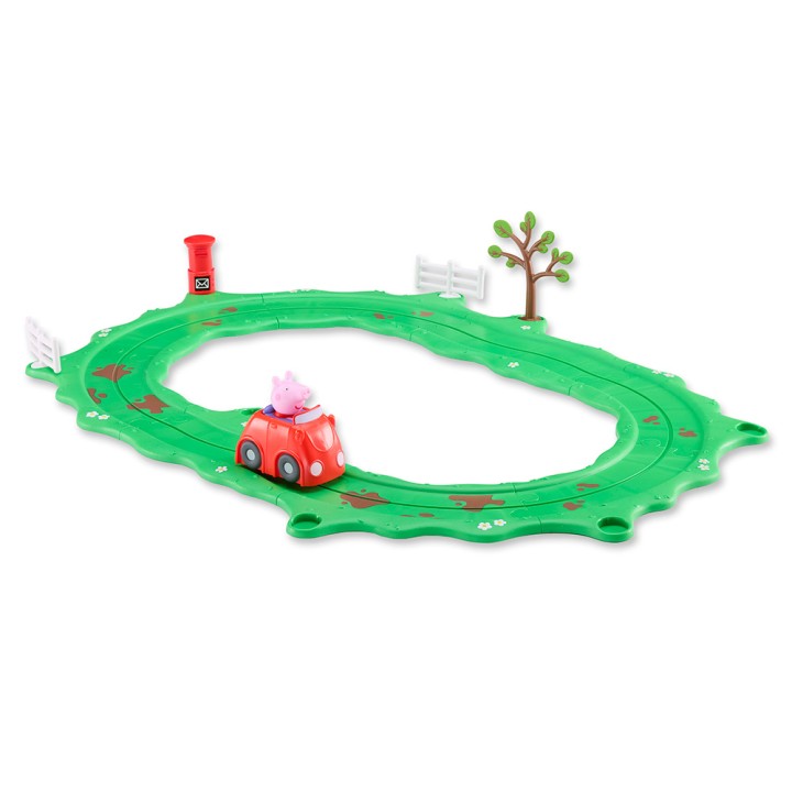 Peppa pig circuito cochecito rojo
