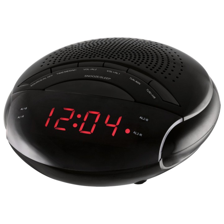 Radio reloj despertador nevir nvr 335dd negro