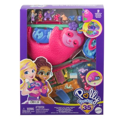 Cofre Familia de Perezosos 2 en 1 Polly Pocket