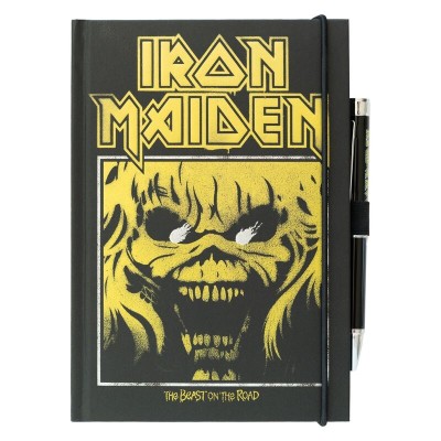 Cuaderno A5 premium + boligrafo proyector Iron Maiden