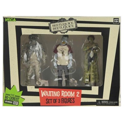 Set 3 figuras Cat Lady, Space Man &38 Hot Dog Champion Waiting Room Beetlejuice Beetlejuice 10cm