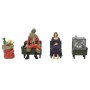 Set 3 figuras Delia, Escape Artist &38 Mummified Santa Waiting Room Beetlejuice Beetlejuice 7,5cm