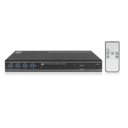 Conmutador kvm act connectivity 4 puertos displayport 4k