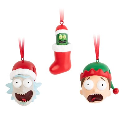 Set 3 Adornos Navidad Rick and Morty