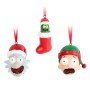 Set 3 Adornos Navidad Rick and Morty