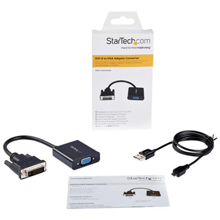 Adaptador dvi - d a vga startech macho - hembra